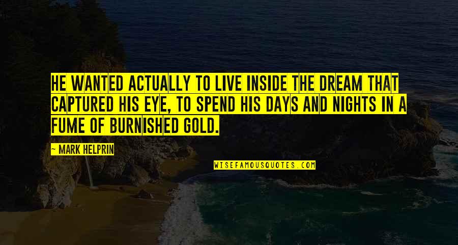 Muhammads Night Quotes By Mark Helprin: He wanted actually to live inside the dream Muhammads Night Quotes By Mark Helprin: He wanted actually to live inside the dream