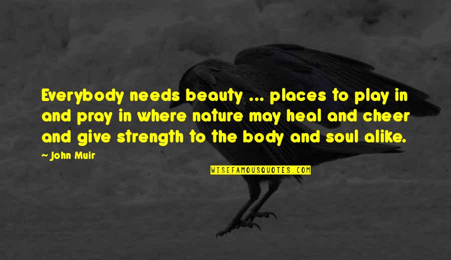 Muir John Quotes By John Muir: Everybody needs beauty ... places to play in Muir John Quotes By John Muir: Everybody needs beauty ... places to play in