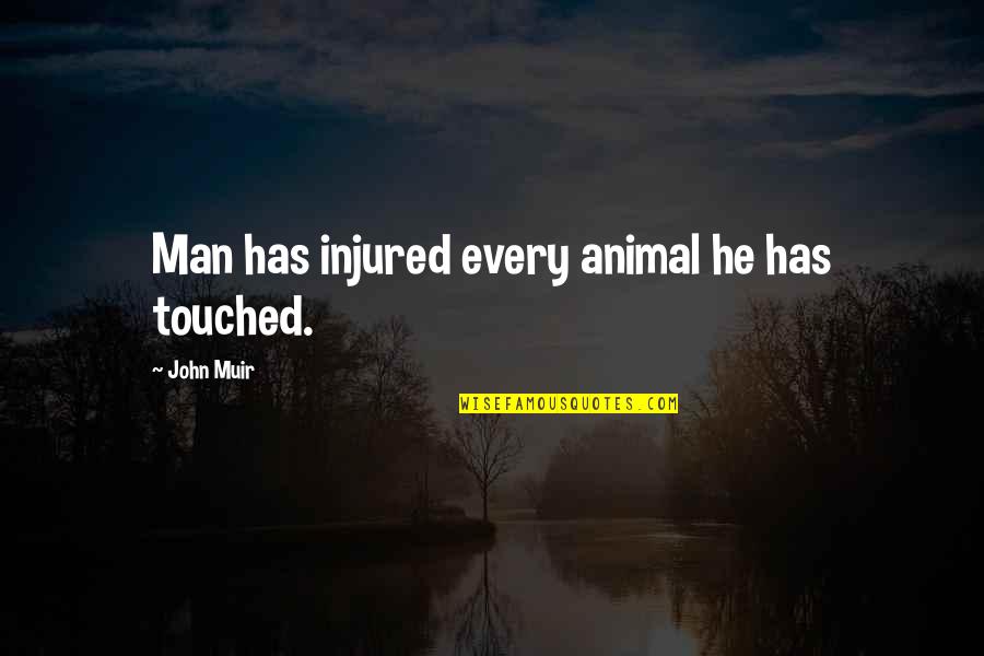 Muir Quotes By John Muir: Man has injured every animal he has touched.