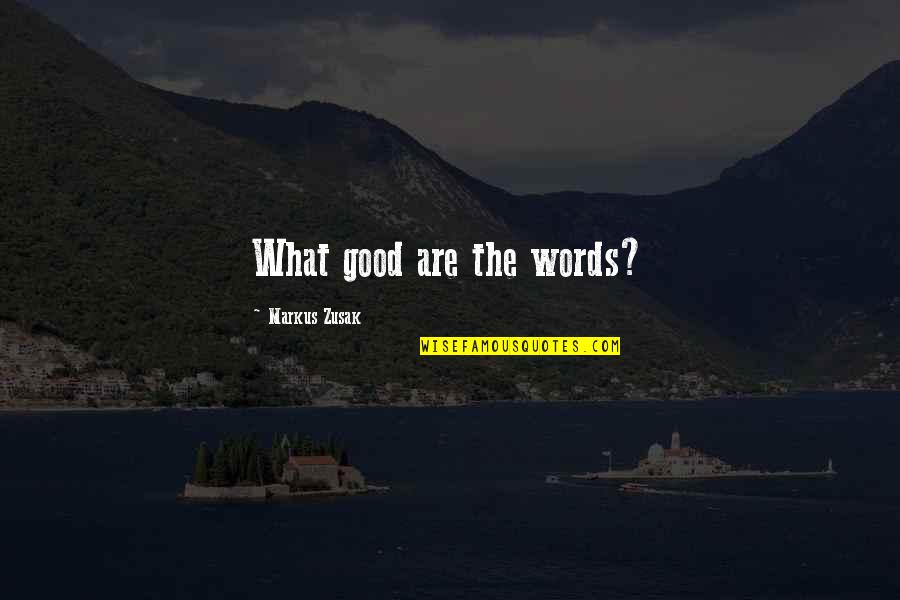 Mujaheddin Quotes By Markus Zusak: What good are the words?