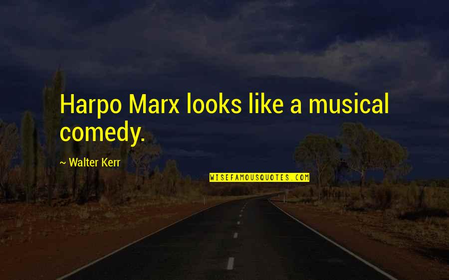 Mukadder Er Quotes By Walter Kerr: Harpo Marx looks like a musical comedy.