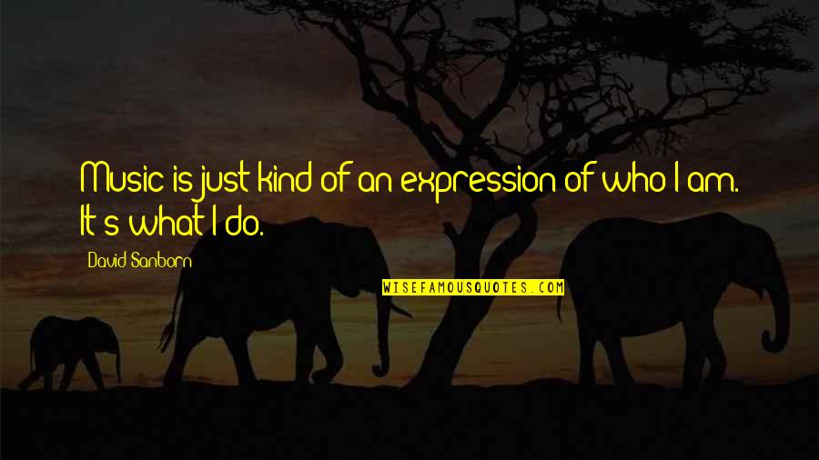Mukai Upholstered Quotes By David Sanborn: Music is just kind of an expression of Mukai Upholstered Quotes By David Sanborn: Music is just kind of an expression of