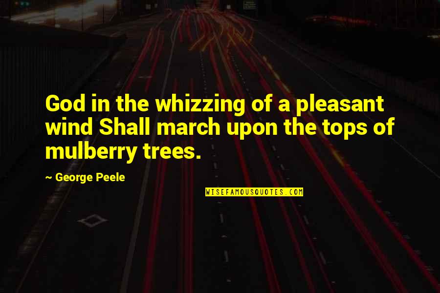 Mulberry Trees Quotes By George Peele: God in the whizzing of a pleasant wind