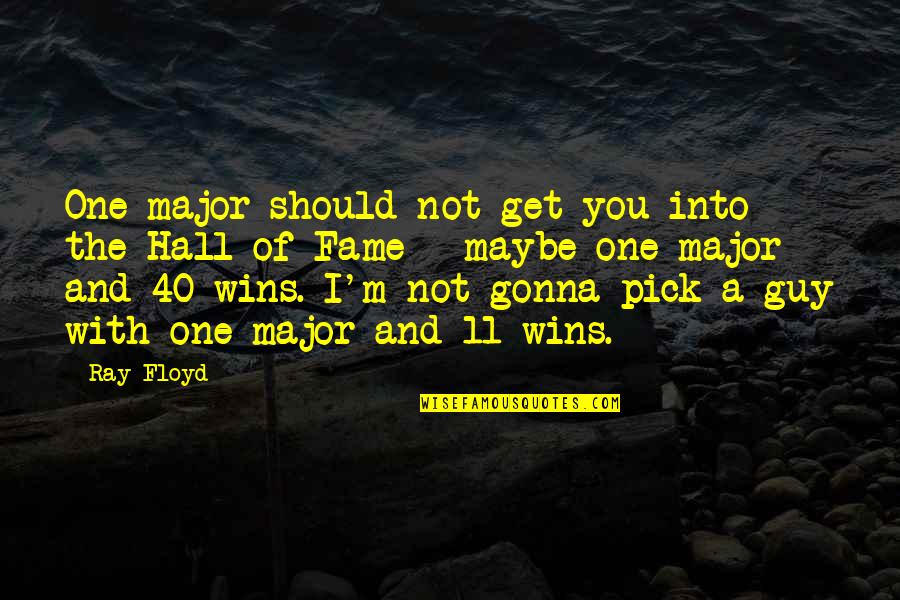 Mulhaire Music Quotes By Ray Floyd: One major should not get you into the