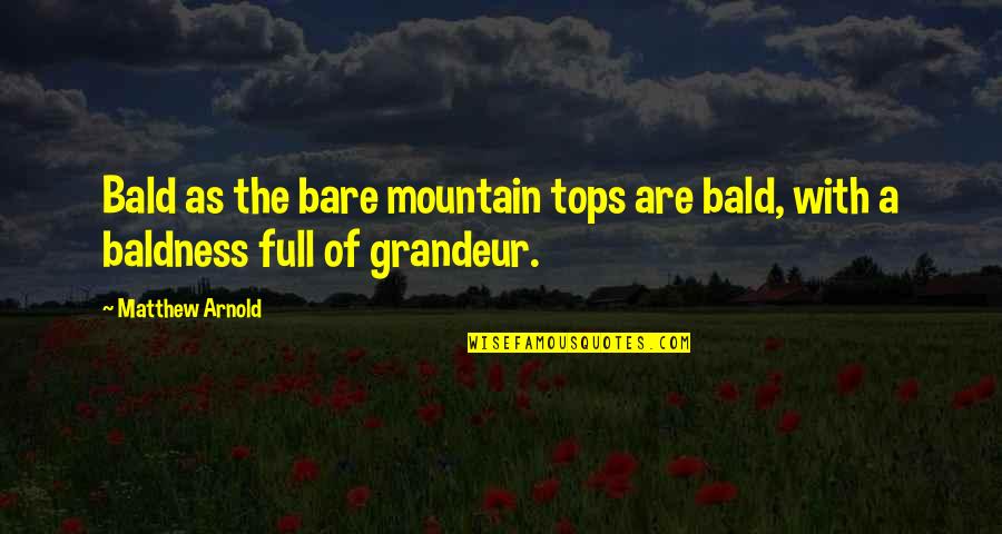 Mullein Tea Quotes By Matthew Arnold: Bald as the bare mountain tops are bald,
