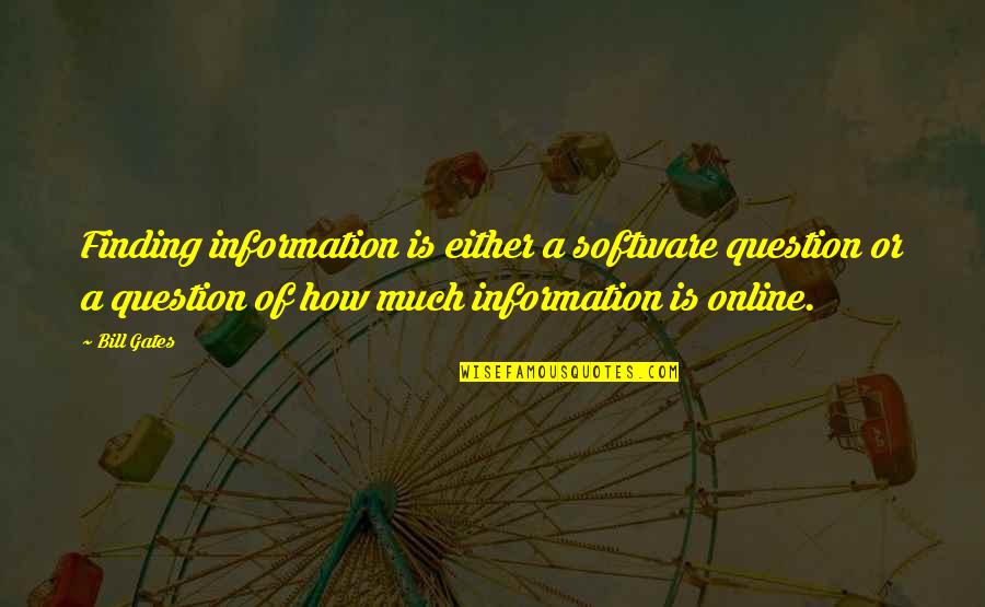 Mullem De Kroon Quotes By Bill Gates: Finding information is either a software question or Mullem De Kroon Quotes By Bill Gates: Finding information is either a software question or