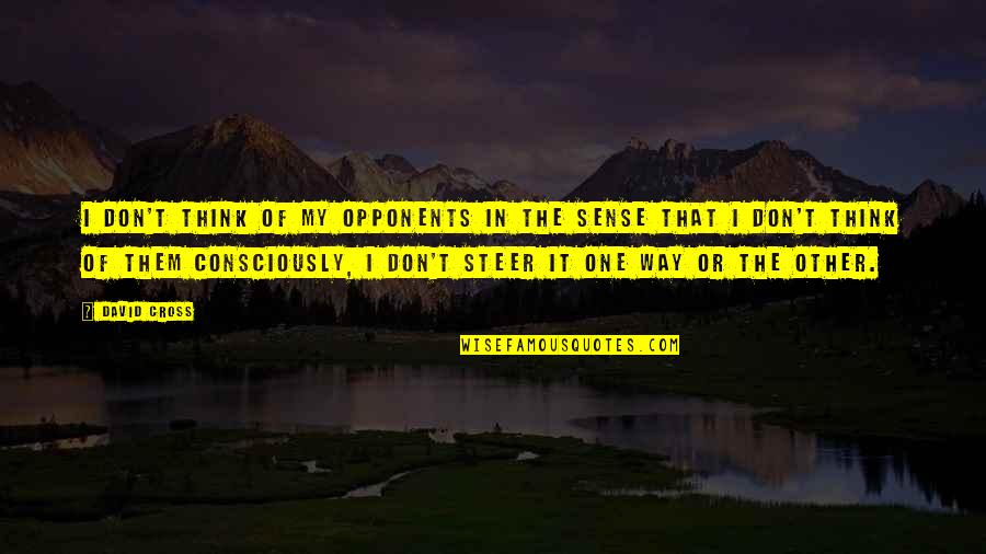 Mullers Eyelid Quotes By David Cross: I don't think of my opponents in the