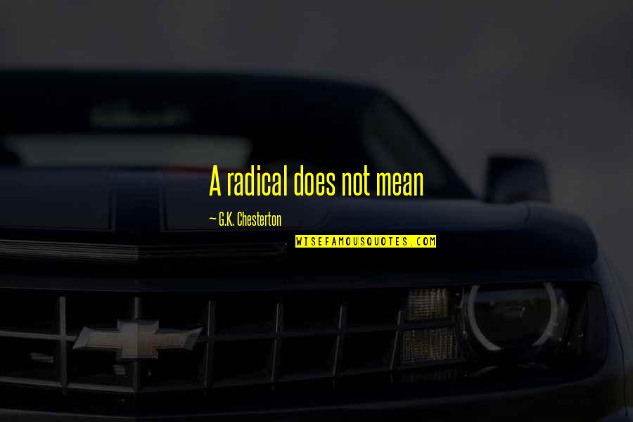 Multi City Flight Quotes By G.K. Chesterton: A radical does not mean Multi City Flight Quotes By G.K. Chesterton: A radical does not mean