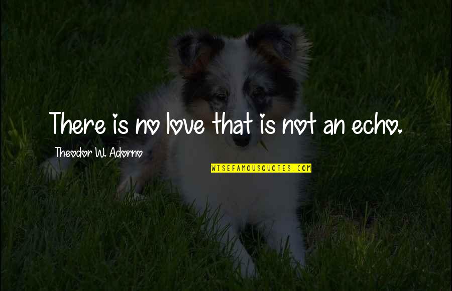 Multi Day Backpacks Quotes By Theodor W. Adorno: There is no love that is not an