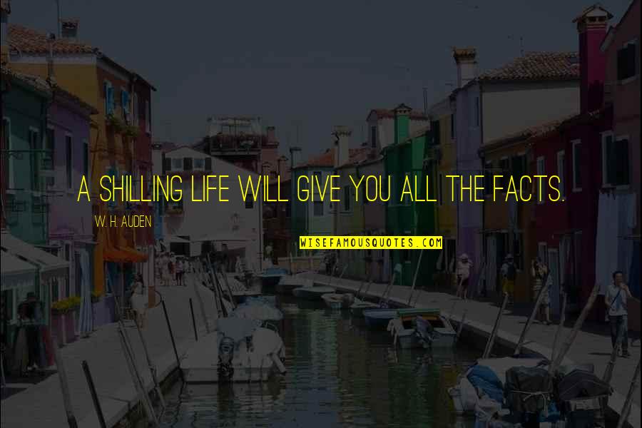 Multicultural Awareness Quotes By W. H. Auden: A shilling life will give you all the