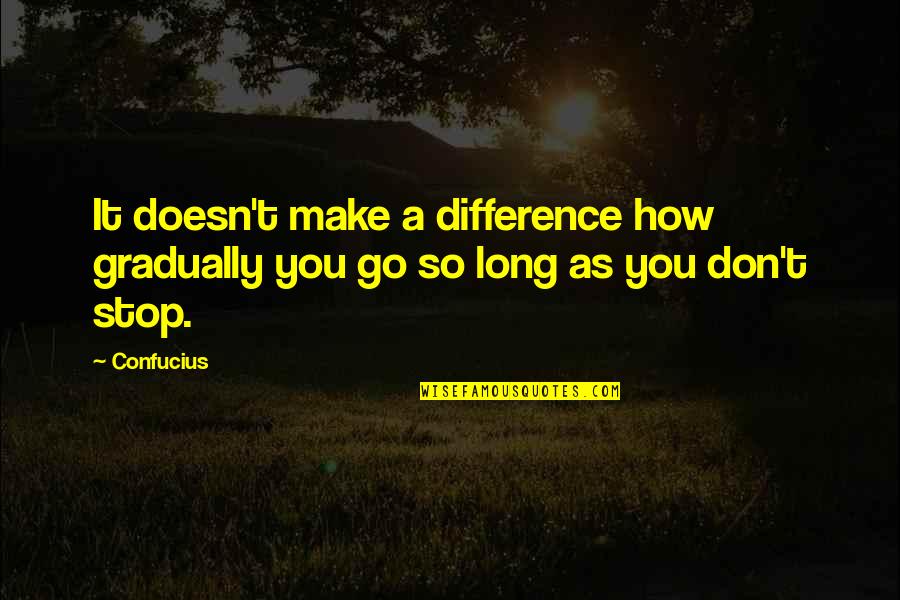 Multiculturalists Quotes By Confucius: It doesn't make a difference how gradually you