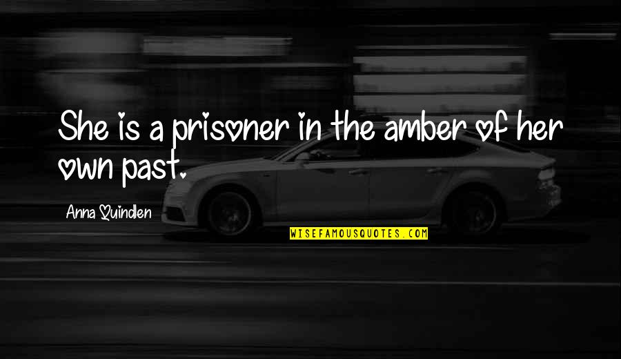 Multisensory Learning Quotes By Anna Quindlen: She is a prisoner in the amber of