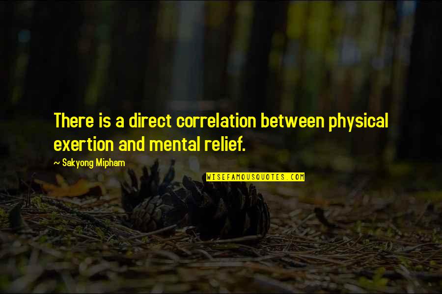 Multithreaded Processor Quotes By Sakyong Mipham: There is a direct correlation between physical exertion