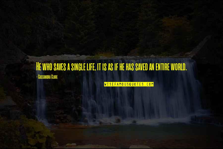 Multiverso Pdf Quotes By Cassandra Clare: He who saves a single life, it is Multiverso Pdf Quotes By Cassandra Clare: He who saves a single life, it is