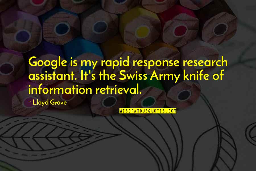 Mundillo Para Quotes By Lloyd Grove: Google is my rapid response research assistant. It's