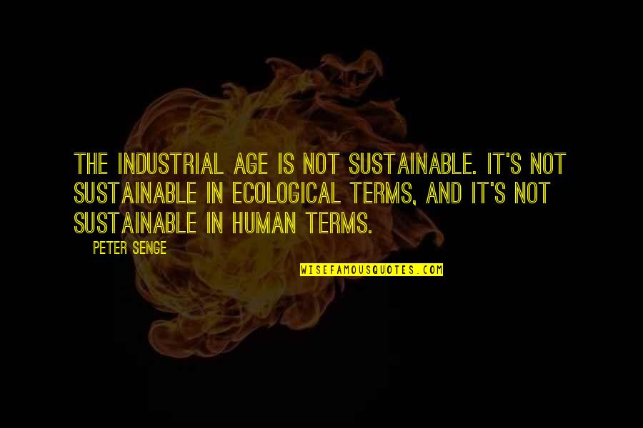 Mungonya Quotes By Peter Senge: The Industrial Age is not sustainable. It's not Mungonya Quotes By Peter Senge: The Industrial Age is not sustainable. It's not