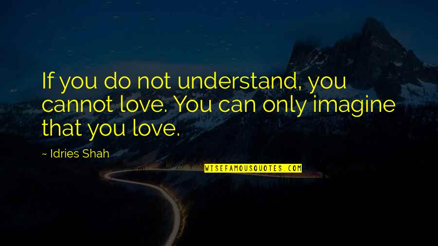 Muore Ida Quotes By Idries Shah: If you do not understand, you cannot love.