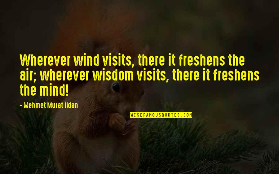 Murat Ildan Words Quotes By Mehmet Murat Ildan: Wherever wind visits, there it freshens the air; Murat Ildan Words Quotes By Mehmet Murat Ildan: Wherever wind visits, there it freshens the air;