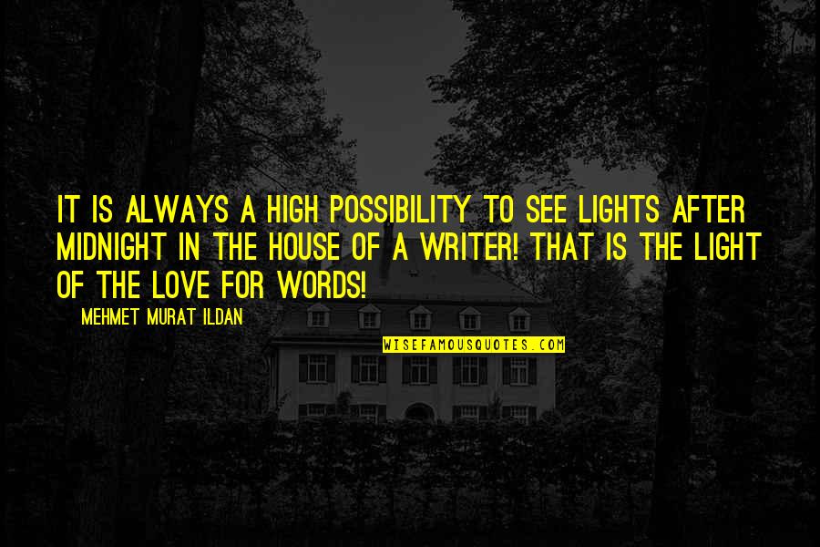 Murat Ildan Words Quotes By Mehmet Murat Ildan: It is always a high possibility to see
