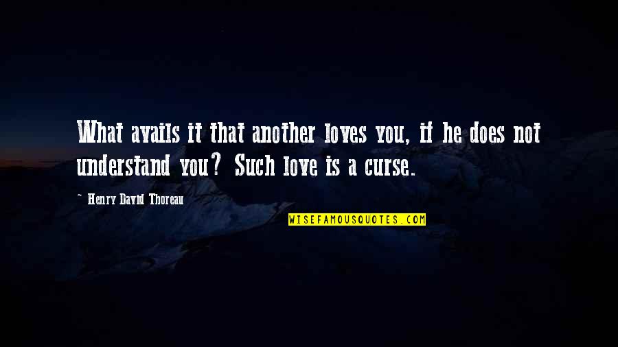 Murdaugh Tartan Quotes By Henry David Thoreau: What avails it that another loves you, if