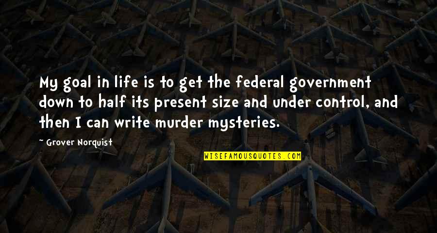 Murder Mysteries Quotes By Grover Norquist: My goal in life is to get the