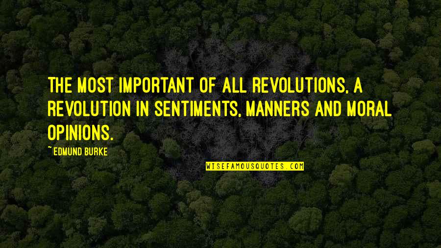 Murfett Quotes By Edmund Burke: The most important of all revolutions, a revolution Murfett Quotes By Edmund Burke: The most important of all revolutions, a revolution