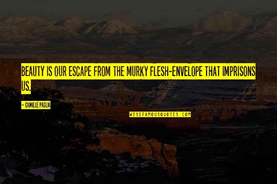 Murky Quotes By Camille Paglia: Beauty is our escape from the murky flesh-envelope