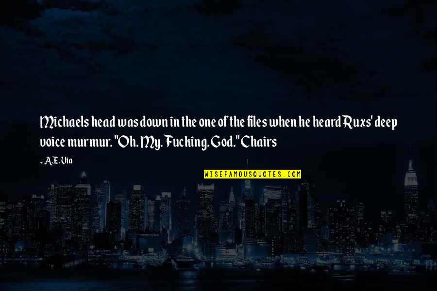 Murmur'd Quotes By A.E. Via: Michaels head was down in the one of Murmur'd Quotes By A.E. Via: Michaels head was down in the one of