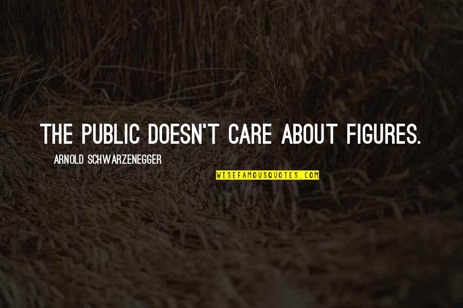 Murmuring In The Bible Quotes By Arnold Schwarzenegger: The public doesn't care about figures. Murmuring In The Bible Quotes By Arnold Schwarzenegger: The public doesn't care about figures.