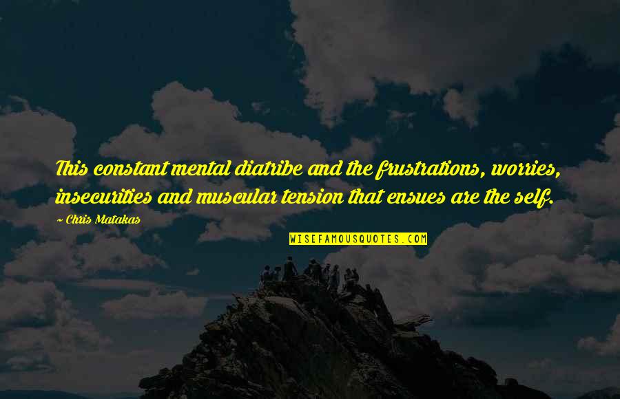 Muscular Quotes By Chris Matakas: This constant mental diatribe and the frustrations, worries,