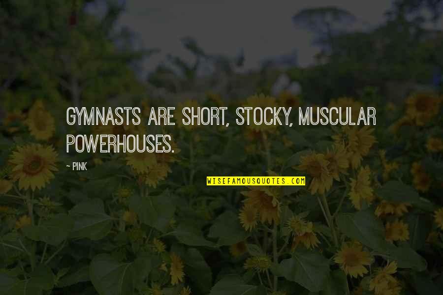 Muscular Quotes By Pink: Gymnasts are short, stocky, muscular powerhouses.