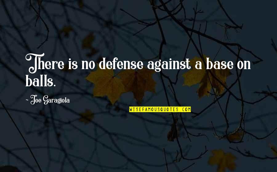 Muscularly Quotes By Joe Garagiola: There is no defense against a base on