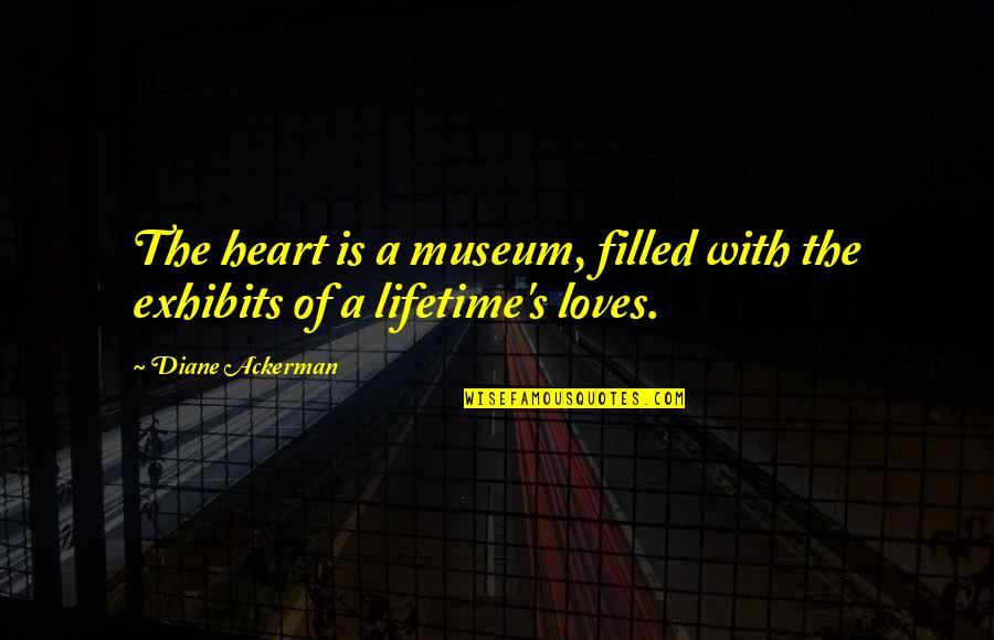 Museum Exhibits Quotes By Diane Ackerman: The heart is a museum, filled with the