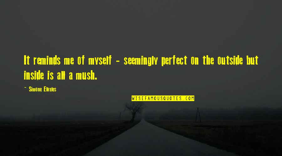 Mush Quotes By Simone Elkeles: It reminds me of myself - seemingly perfect