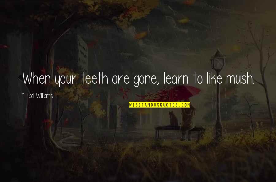 Mush Quotes By Tad Williams: When your teeth are gone, learn to like