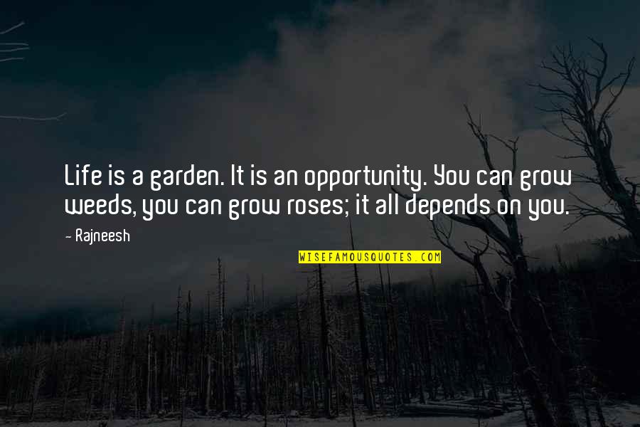 Mushaboom Design Quotes By Rajneesh: Life is a garden. It is an opportunity.
