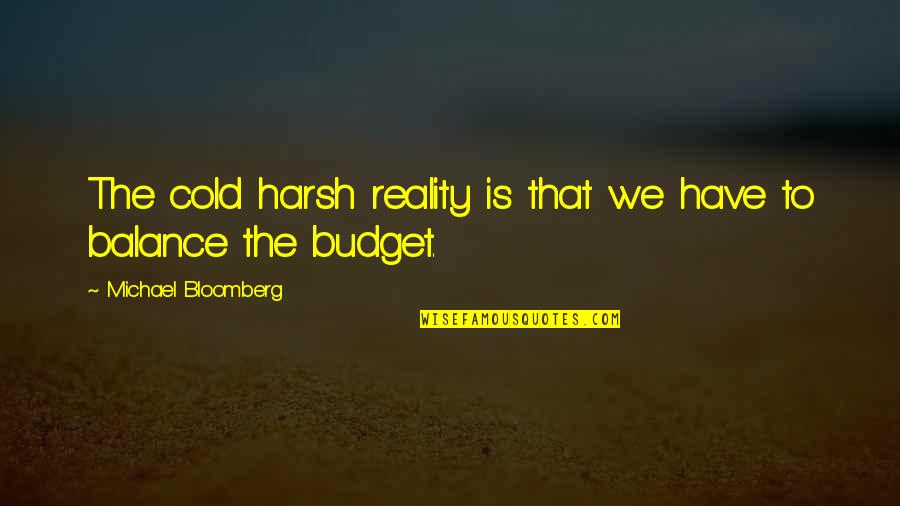 Mushaira Rahat Quotes By Michael Bloomberg: The cold harsh reality is that we have Mushaira Rahat Quotes By Michael Bloomberg: The cold harsh reality is that we have