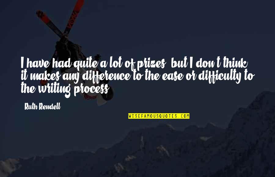 Mushy Birthday Card Quotes By Ruth Rendell: I have had quite a lot of prizes,