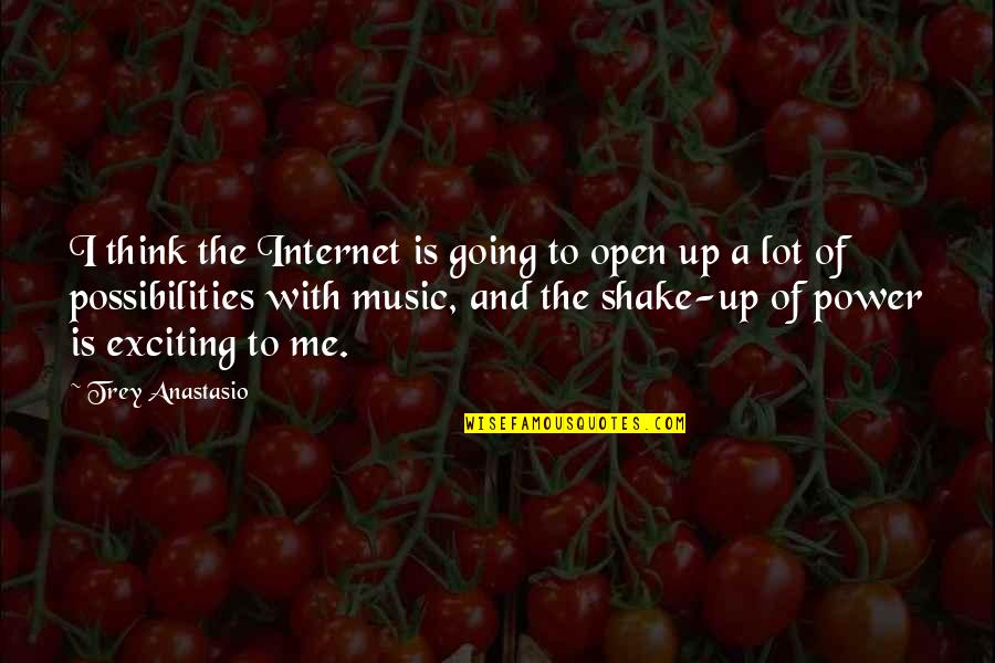 Music And Power Quotes By Trey Anastasio: I think the Internet is going to open