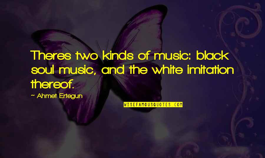 Music And Soul Quotes By Ahmet Ertegun: Theres two kinds of music: black soul music,