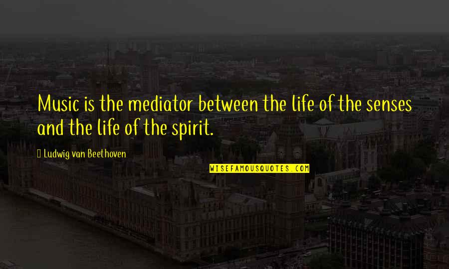 Music Beethoven Quotes By Ludwig Van Beethoven: Music is the mediator between the life of