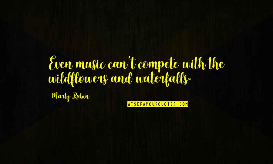 Music Can Quotes By Marty Rubin: Even music can't compete with the wildflowers and