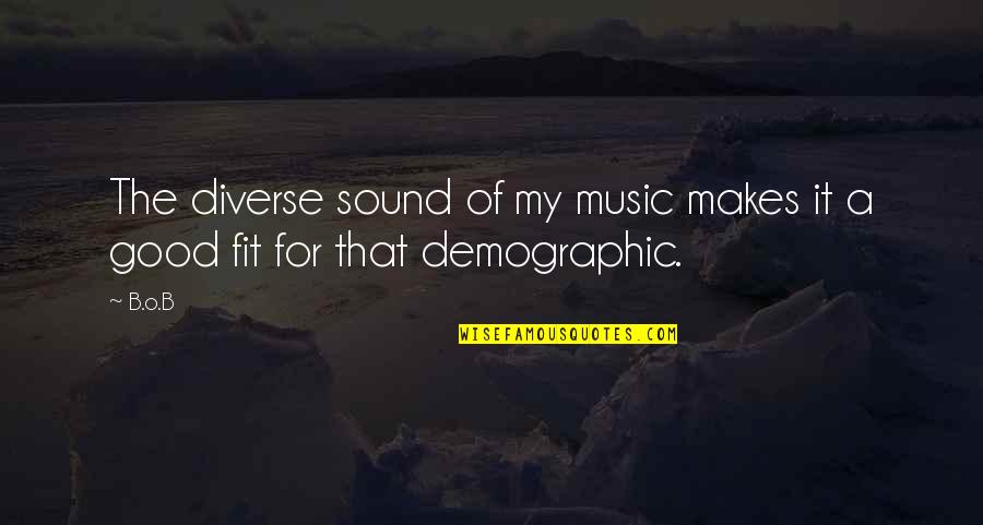 Music For Quotes By B.o.B: The diverse sound of my music makes it