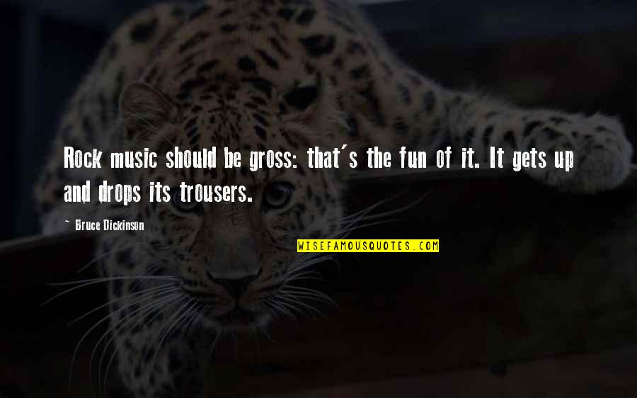 Music Fun Quotes By Bruce Dickinson: Rock music should be gross: that's the fun Music Fun Quotes By Bruce Dickinson: Rock music should be gross: that's the fun