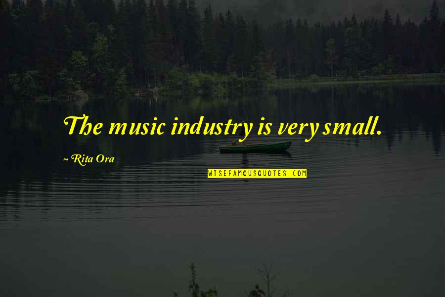 Music Industry Quotes By Rita Ora: The music industry is very small.