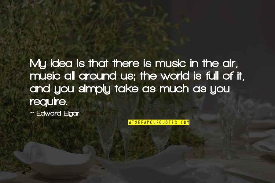 Music Is Art Quotes By Edward Elgar: My idea is that there is music in