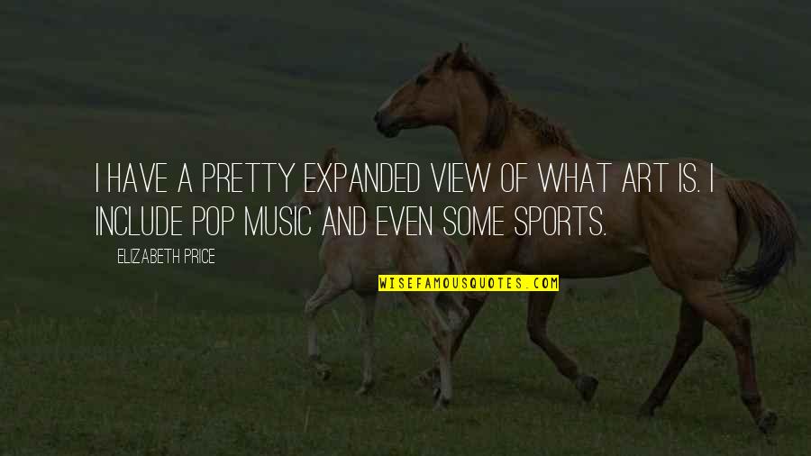Music Is Art Quotes By Elizabeth Price: I have a pretty expanded view of what Music Is Art Quotes By Elizabeth Price: I have a pretty expanded view of what