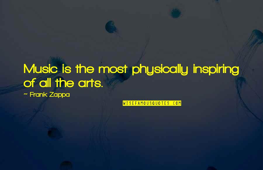 Music Is Art Quotes By Frank Zappa: Music is the most physically inspiring of all