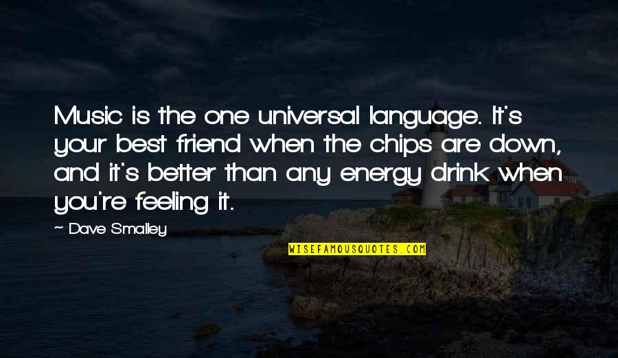 Music Is Your Only Friend Quotes By Dave Smalley: Music is the one universal language. It's your