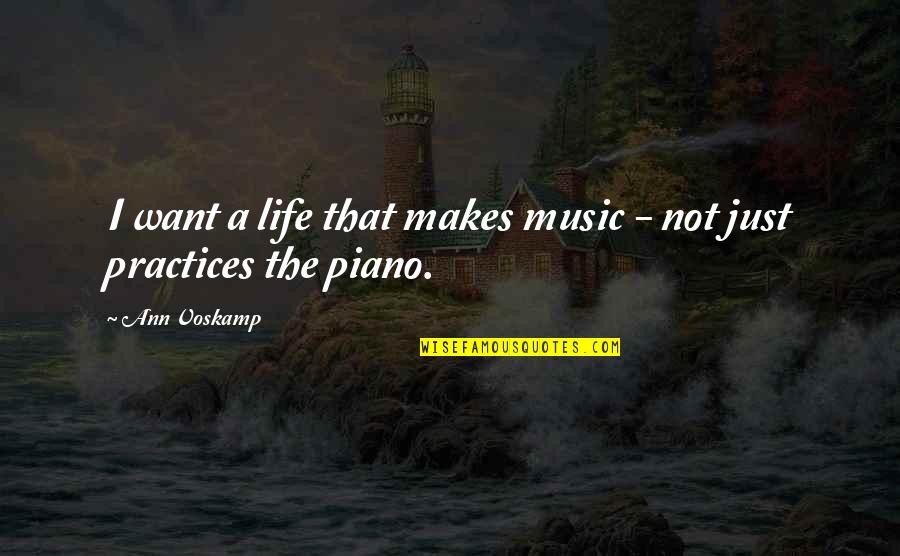 Music Makes My Life Quotes By Ann Voskamp: I want a life that makes music -